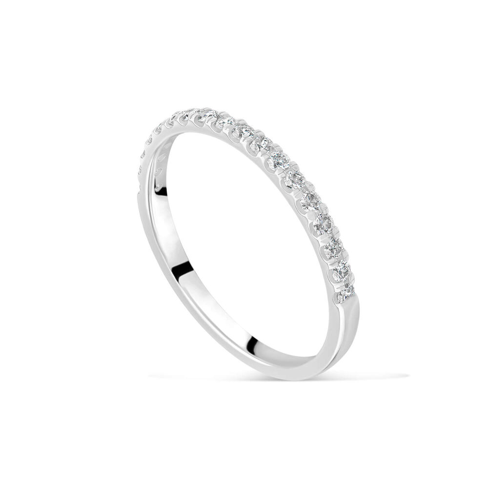 Platinum 1.70mm 0.20ct Split Claw Diamond Wedding Ring image number 0