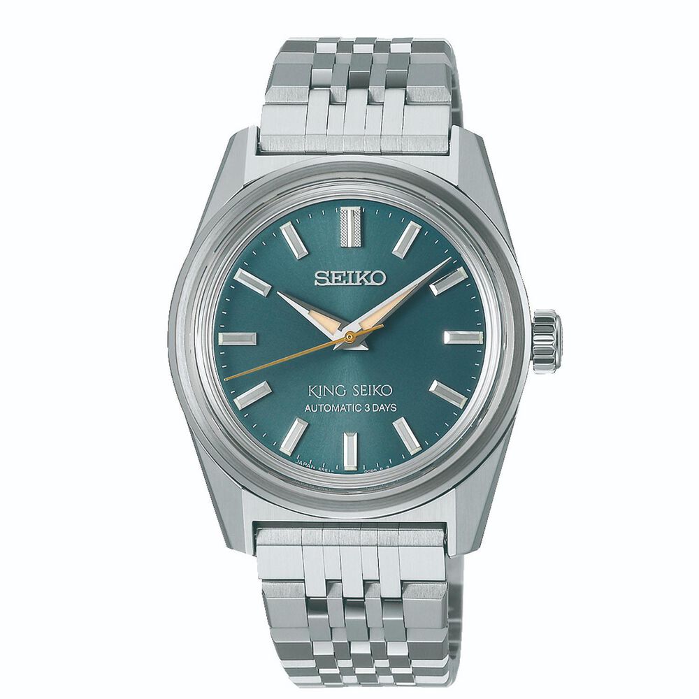 King Seiko KSK 6R Preppy Green 36.1mm Dial Stainless Steel Bracelet Watch
