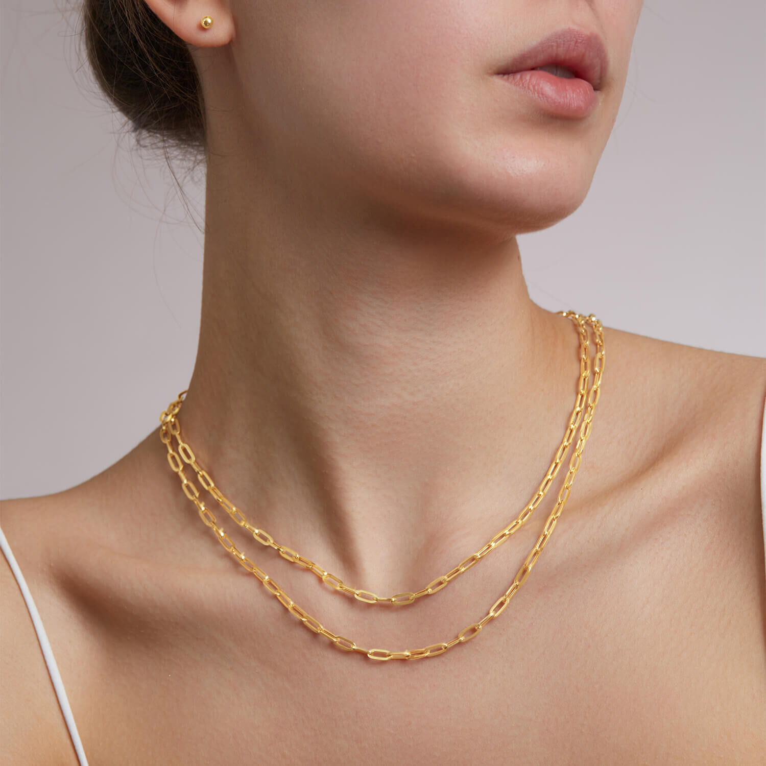 9ct Yellow Gold Paperlink Diamond Cut 18 inch Chain Necklet