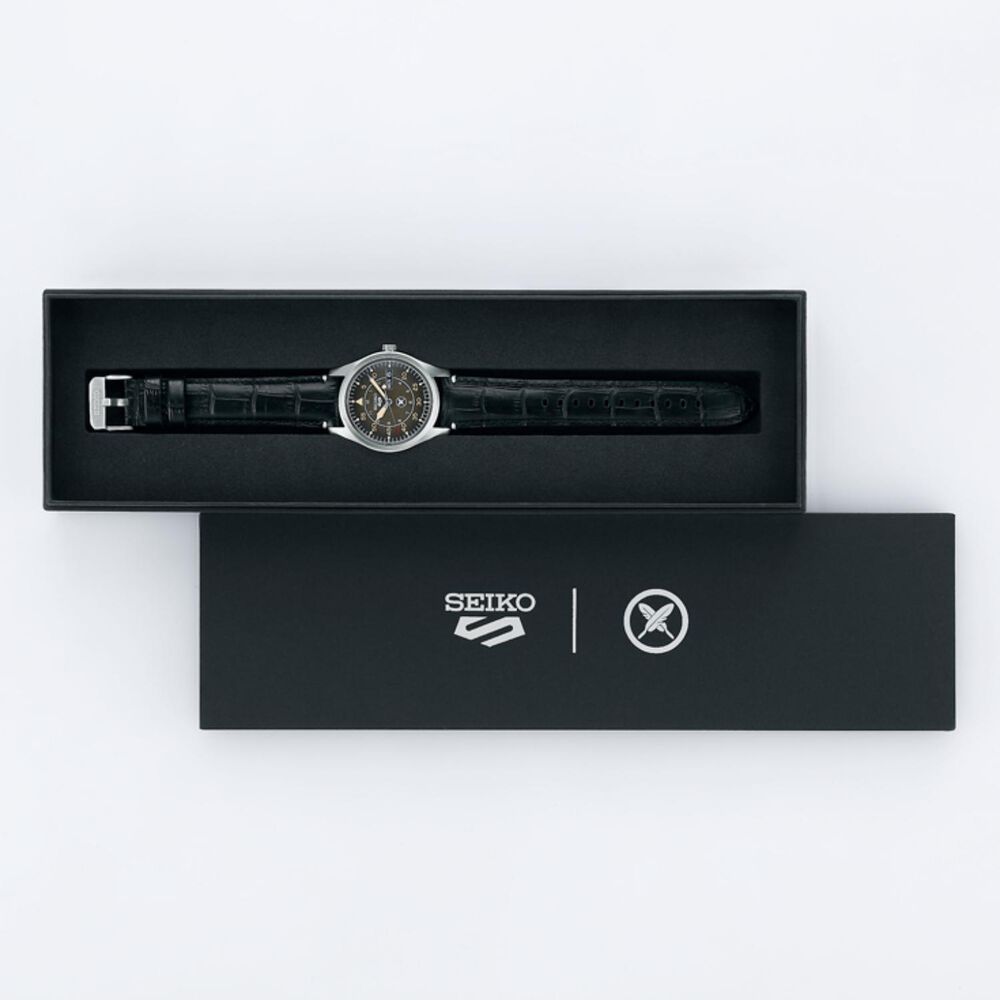 Seiko 5 Sports X Yuto Horigome Limited Edition IV 39.4mm Brown Dial Leather Strap Watch image number 7