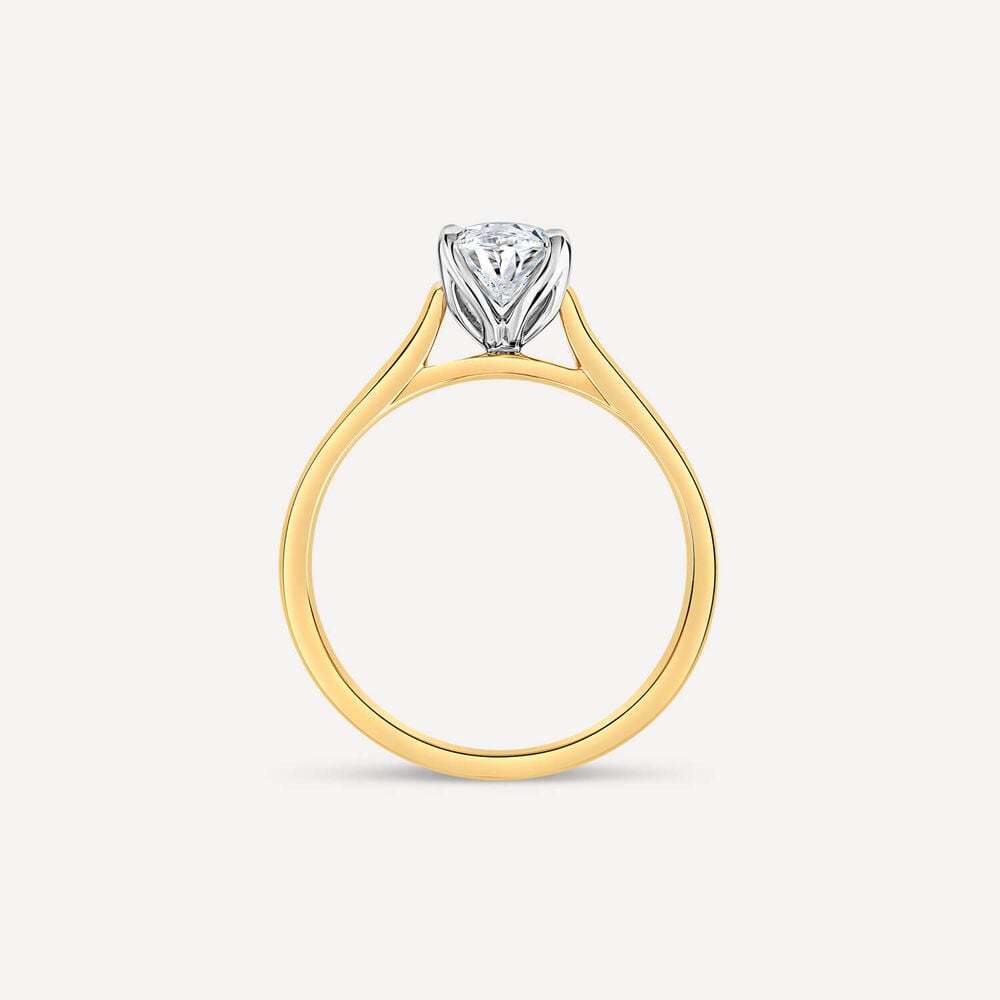 Born 18ct Yellow Gold 1ct Lab Grown Solitaire Oval Diamond Ring