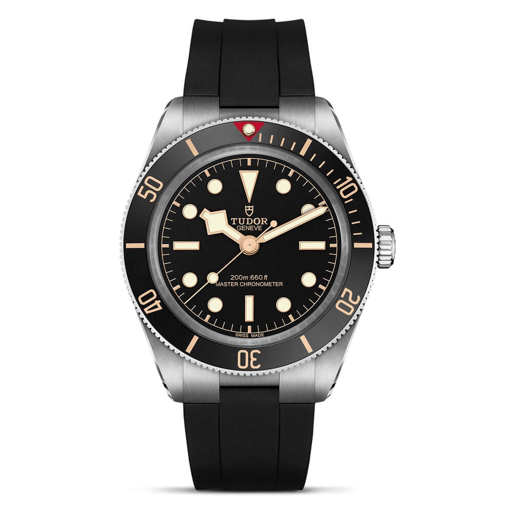 TUDOR Black Bay 39mm Black Dial Black Rubber Strap Watch