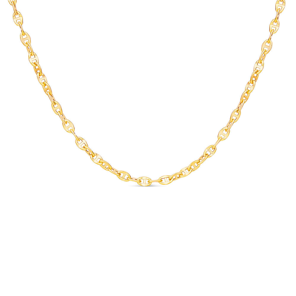 9ct Yellow Gold Small Link 18 inch Chain Necklet image number 0