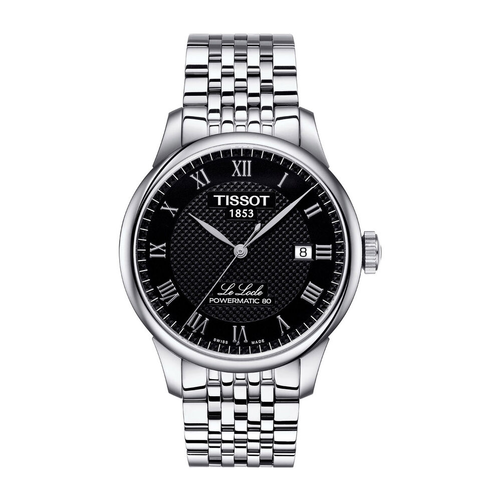 Tissot T-Classic Le Locle Powermatic 80 Black Stainless-Steel watch