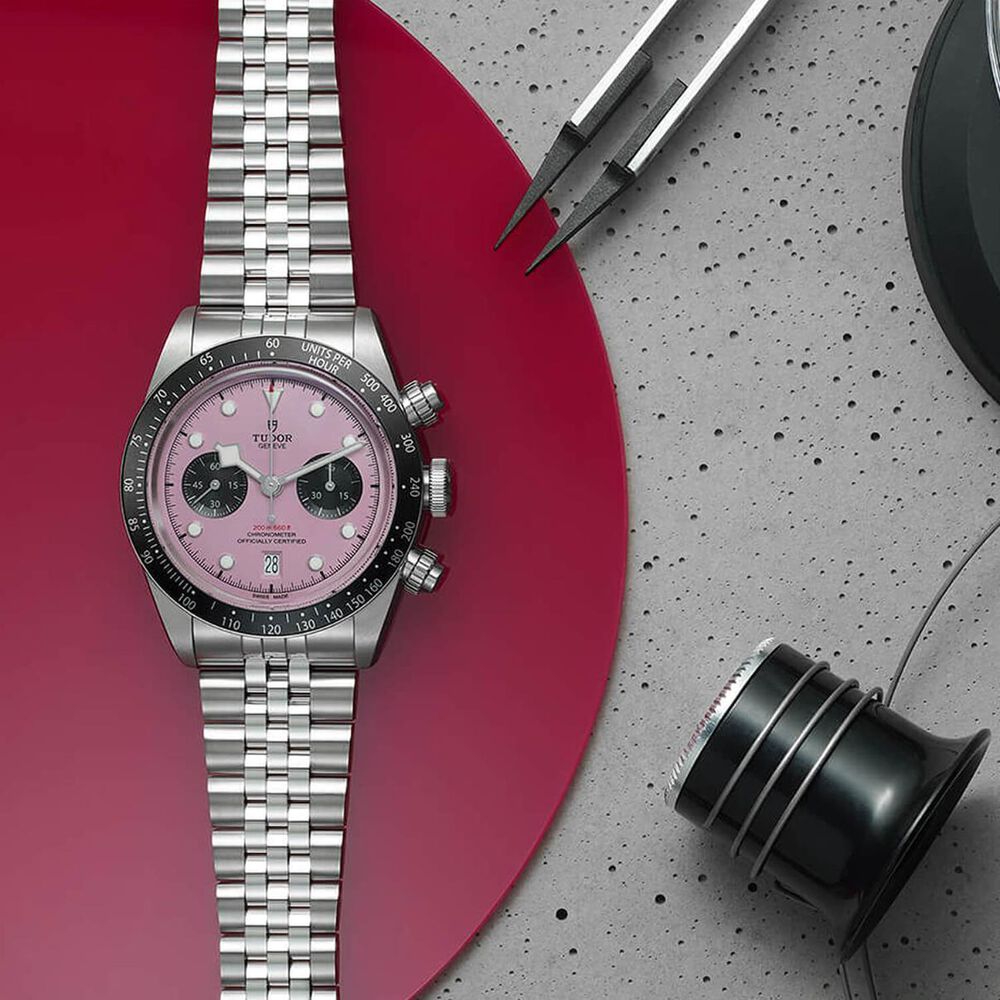 TUDOR Black Bay Chrono 41mm Pink Dial Steel Bracelet Watch image number 5