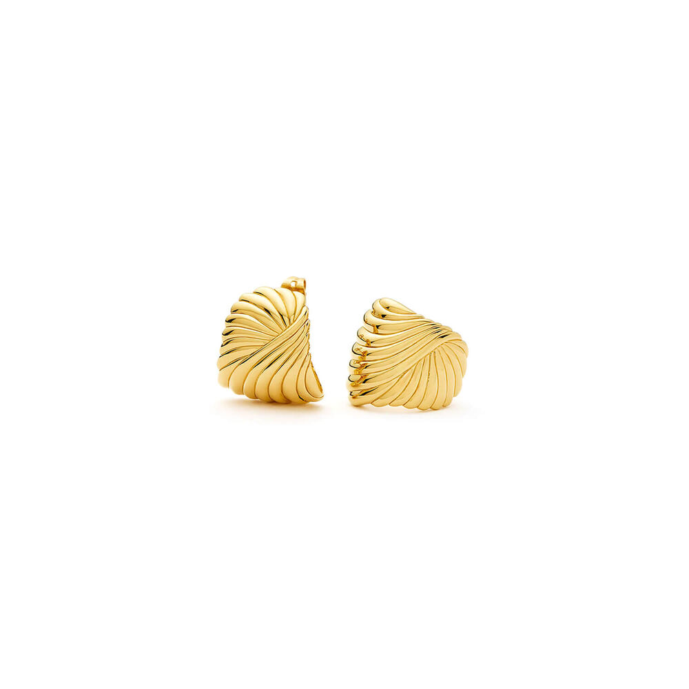 Missoma 18ct Gold Plated Brass Ripple Stud Earrings