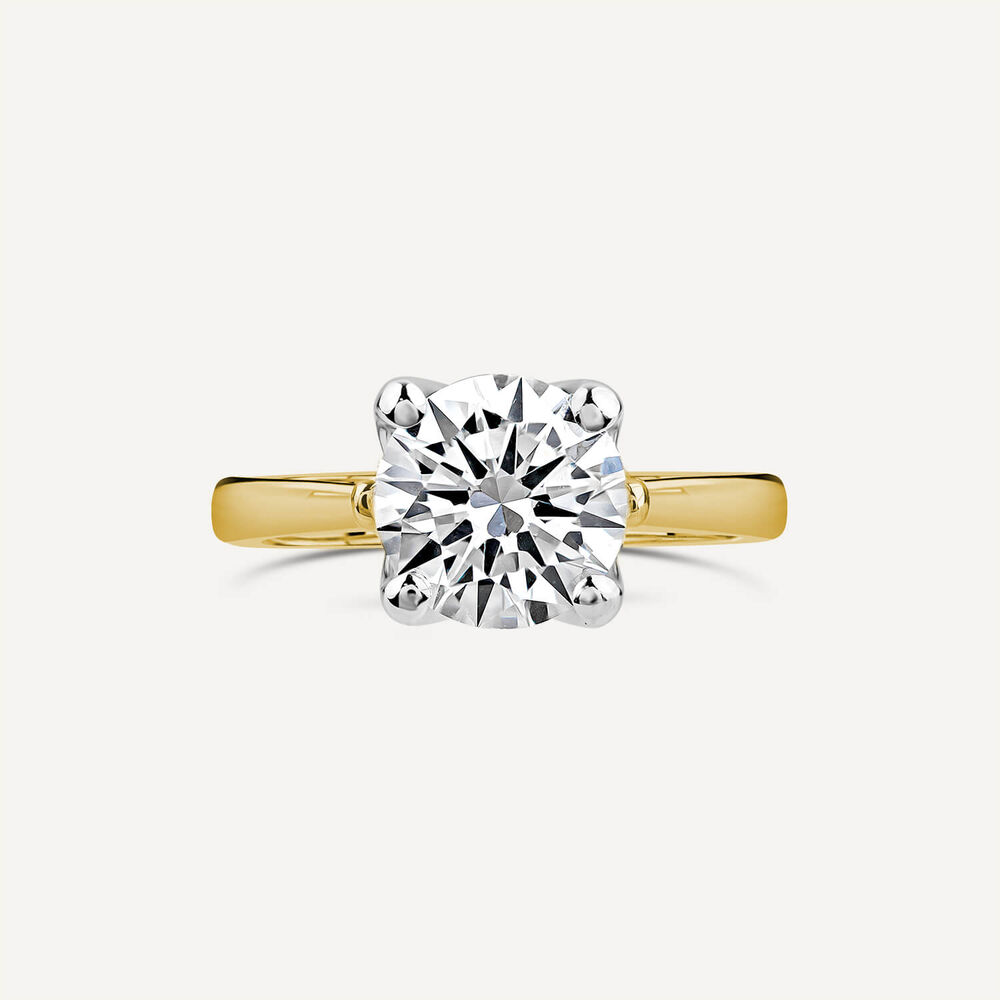 Born 18ct Yellow Gold 2.00ct Lab Grown Round Solitaire Diamond Ring