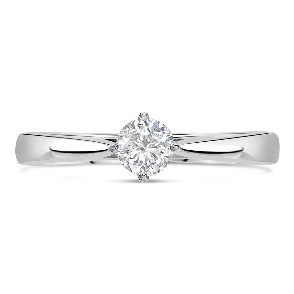 Northern Star 18ct White Gold 0.38ct Diamond Four Claw Solitaire Ring