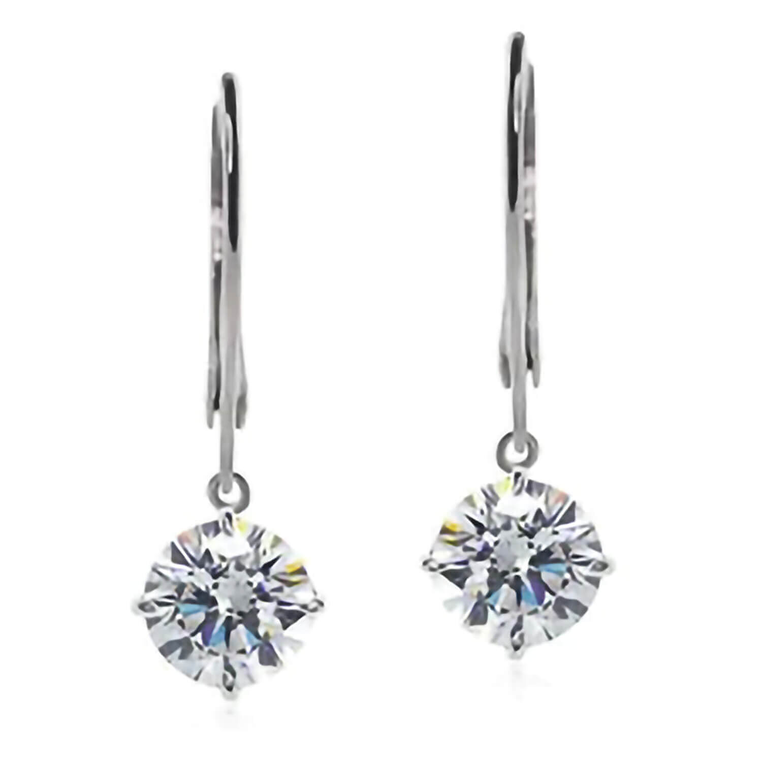 Silver drop diamond earrings shop