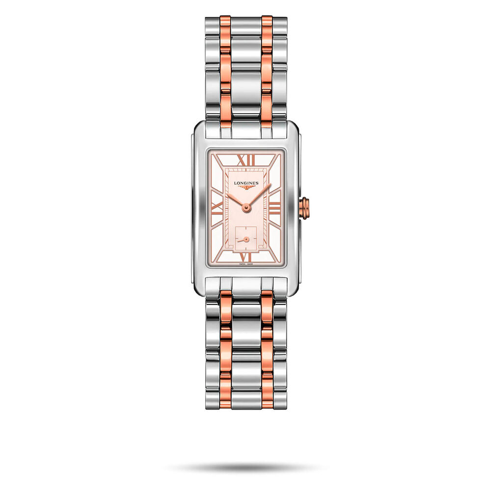 Longines Elegance DolceVita 23.30x 37mm White Dial Rose Gold Detail Bracelet Watch image number 0