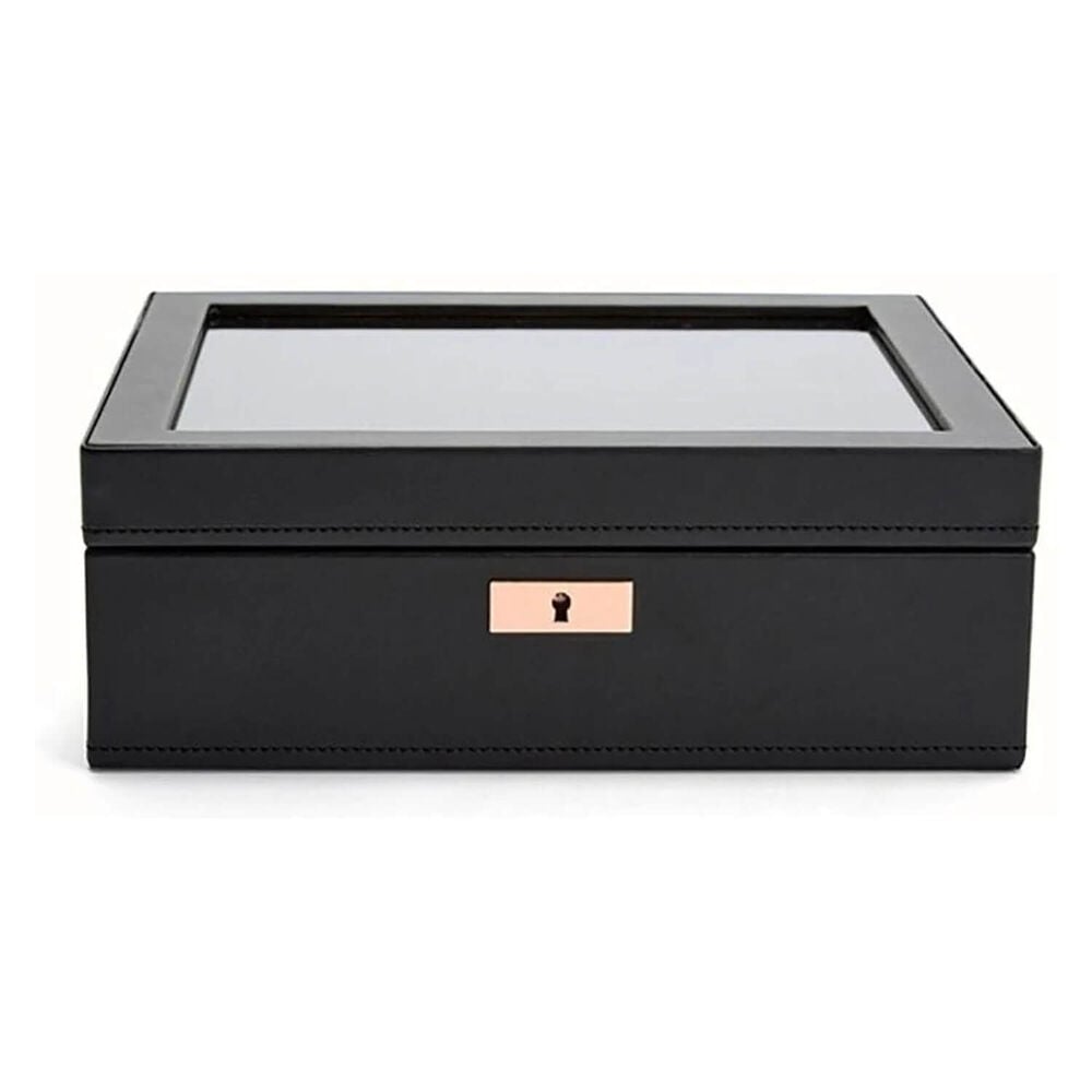 WOLF Axis 8 Pc Copper Plated Finish Vegan Leather Watch Box