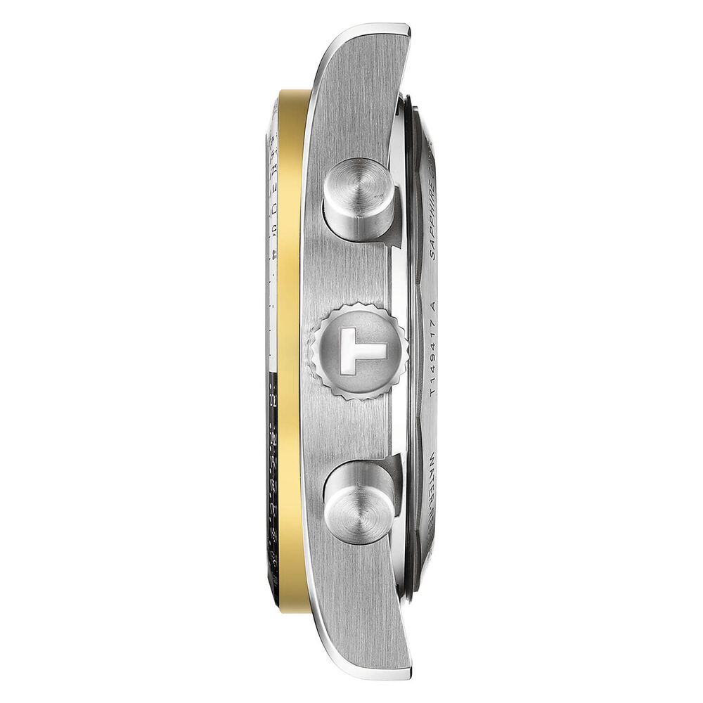 Tissot PR516 Chronograph 40mm Black Dial Two Tone Steel Bracelet Watch image number 2