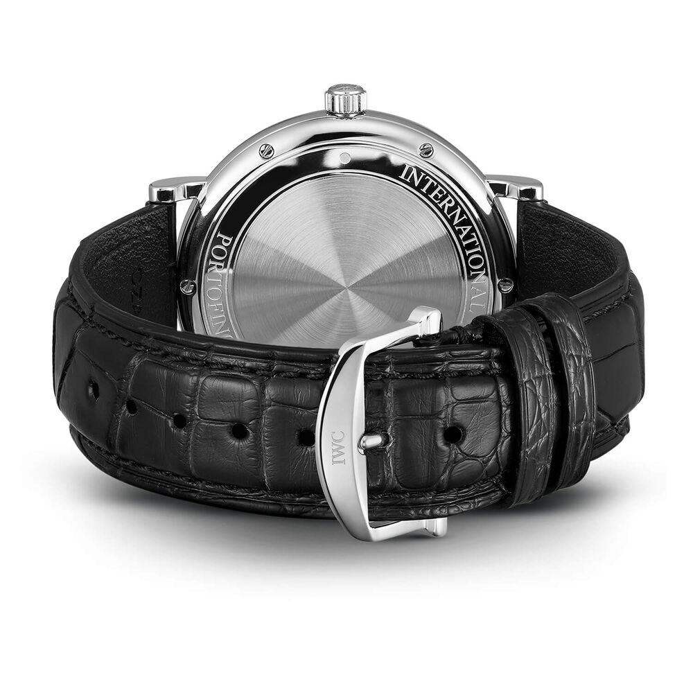 IWC Schaffhausen Portofino Automatic Blue Dial Black Strap Watch image number 5