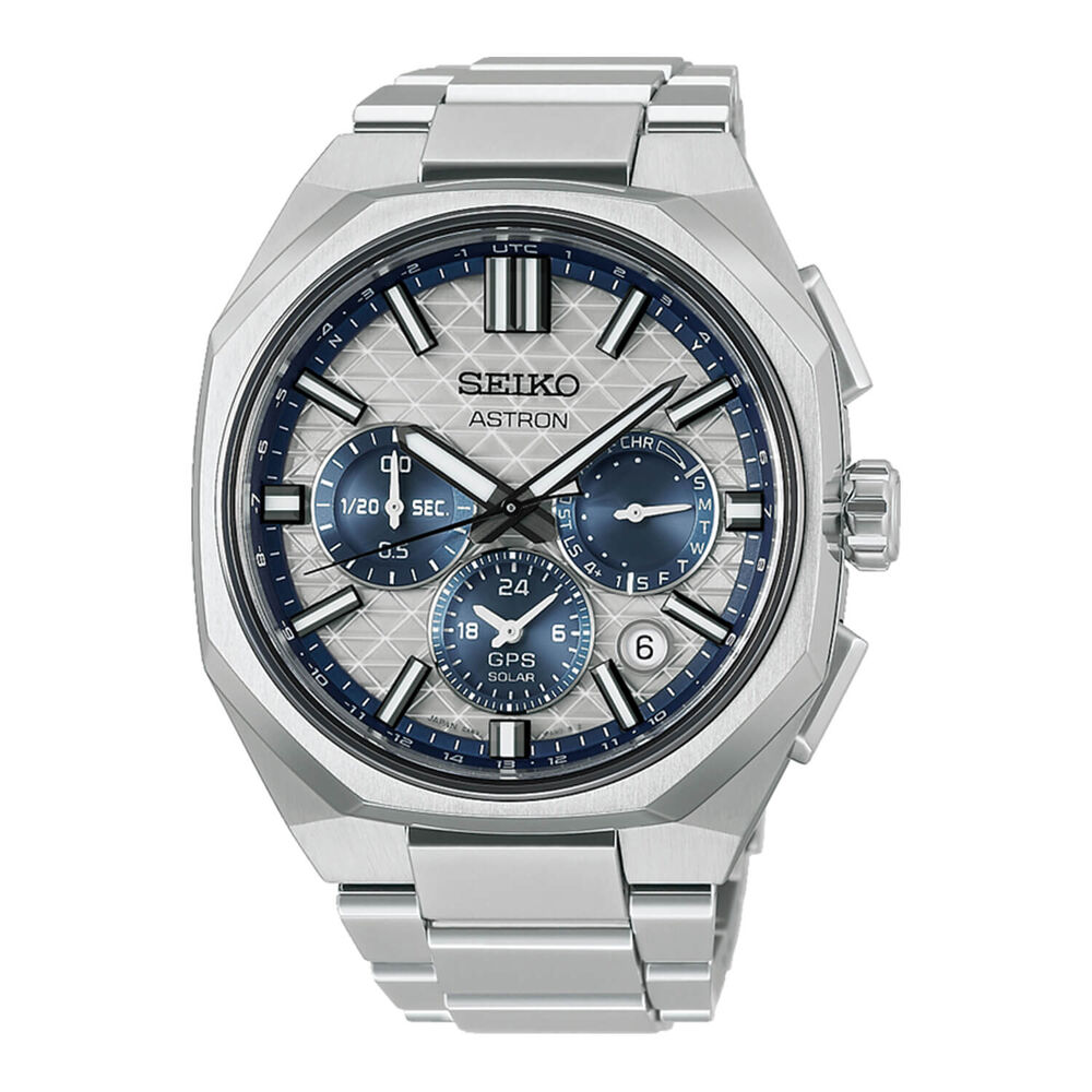 Seiko 145th Anniversary Astron GPS Solar 5X63 White-Silver Dial Titanium Bracelet Watch