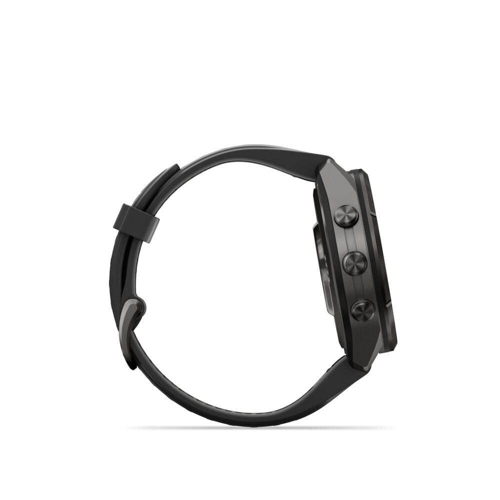 Garmin fenix 9 Pro 43mm Carbon Gray DLC Titanium Black/Pebble Grey Silicone Strap Watch