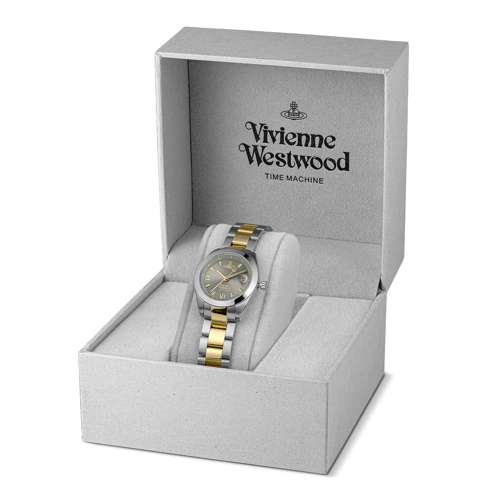 Vivienne Westwood Fenchurch 28mm Grey Dial Two Tone Steel Bracelet Watch image number 5