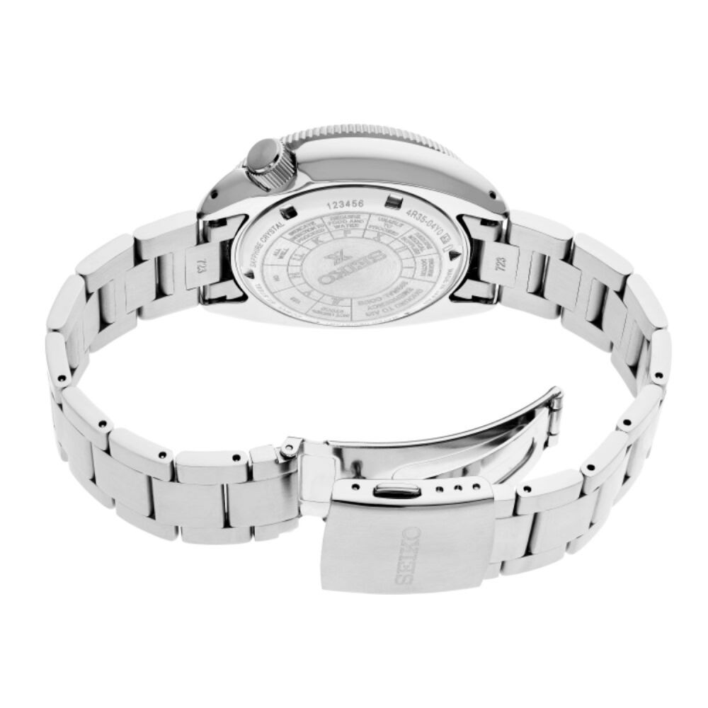 Seiko Prospex Tortoise Limited Edition 42.4mm Grey Dial Green Bezel Bracelet Watch image number 5