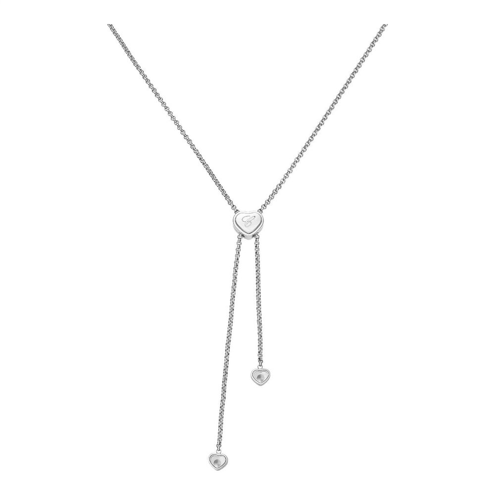 Chopard Happy Hearts 18ct White Gold Diamond Tie Necklace image number 3