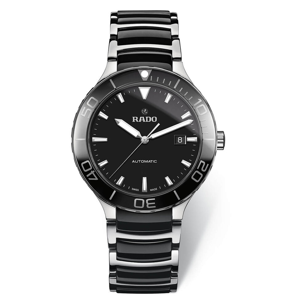 Rado Centrix Black Dial Black Bracelet Mens Watch