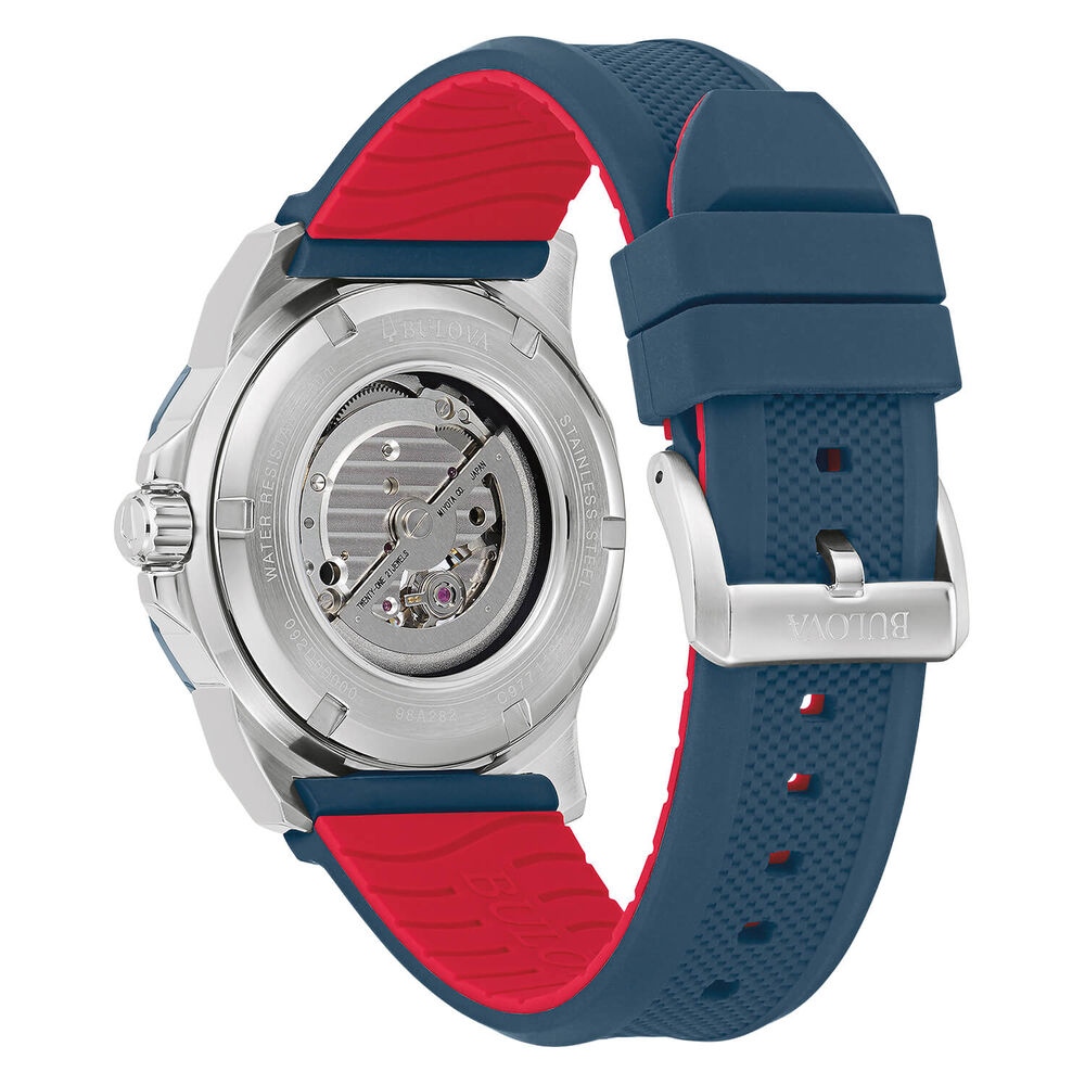 Bulova Men's Marine Star Automatic Blue Dial Strap Watch image number 2