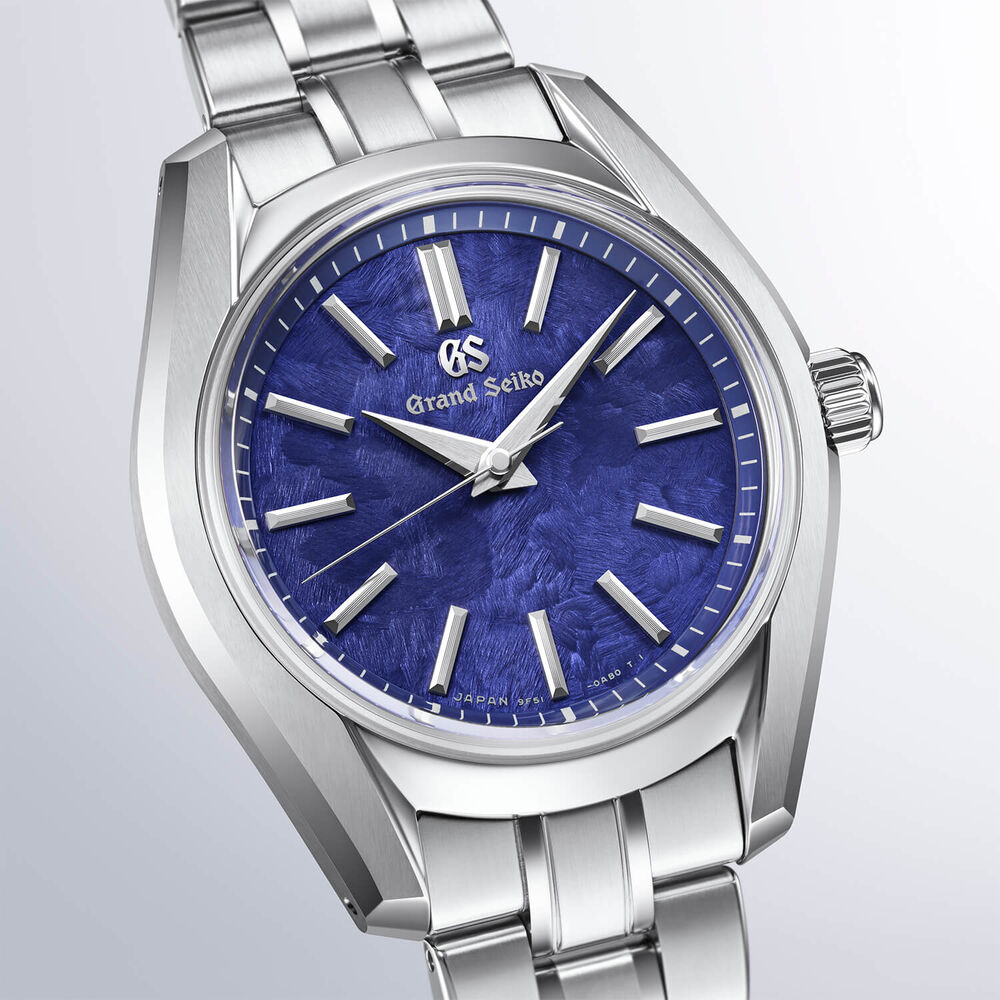 Grand Seiko Cherry Blossom 'Hana-Ikada Blue' 32mm Dial Steel Bracelet Watch