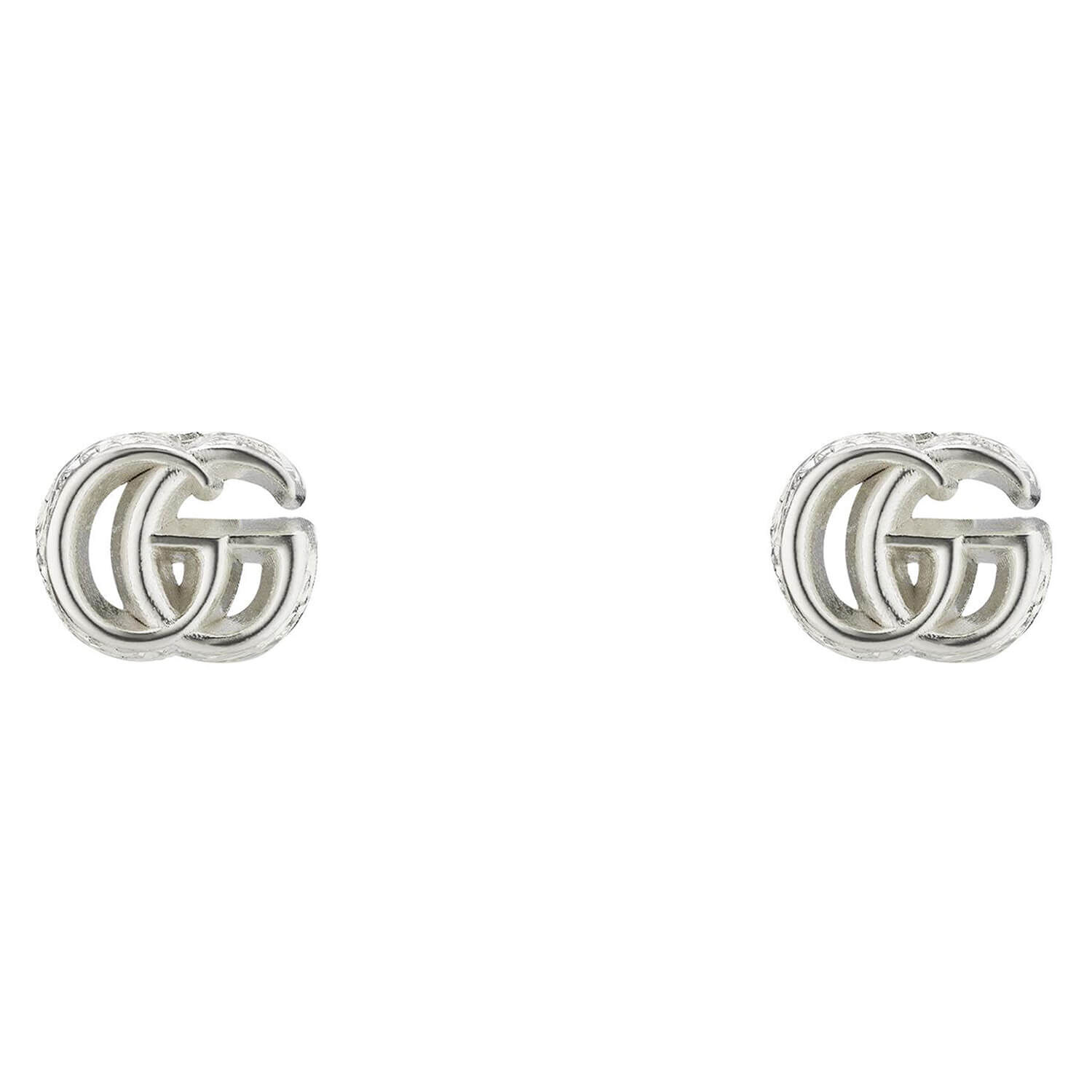 Gucci Sterling Silver Interlocking G Hoop Earrings  Farfetch