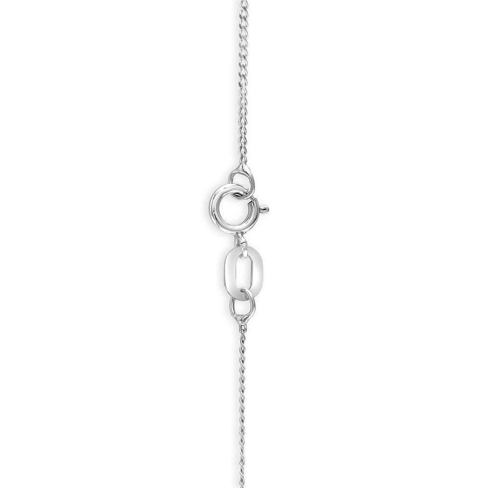 9ct White Gold Oval Freshwater Pearl and Cubic Zirconia Round and Pear Top Pendant (Chain Included) image number 2