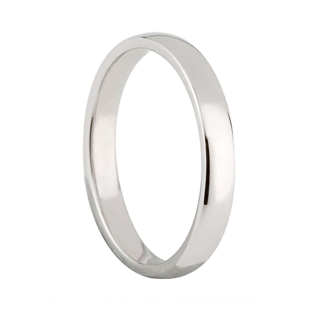 Ladies' platinum 2.5mm classic court wedding ring