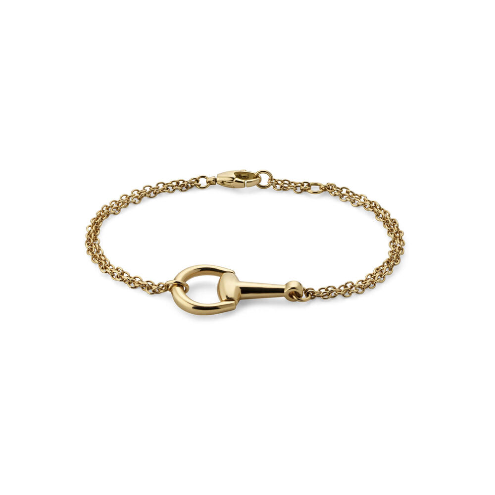 Gucci Horsebit 18k Yellow Gold Chain Bracelet (Size M, 6.7")