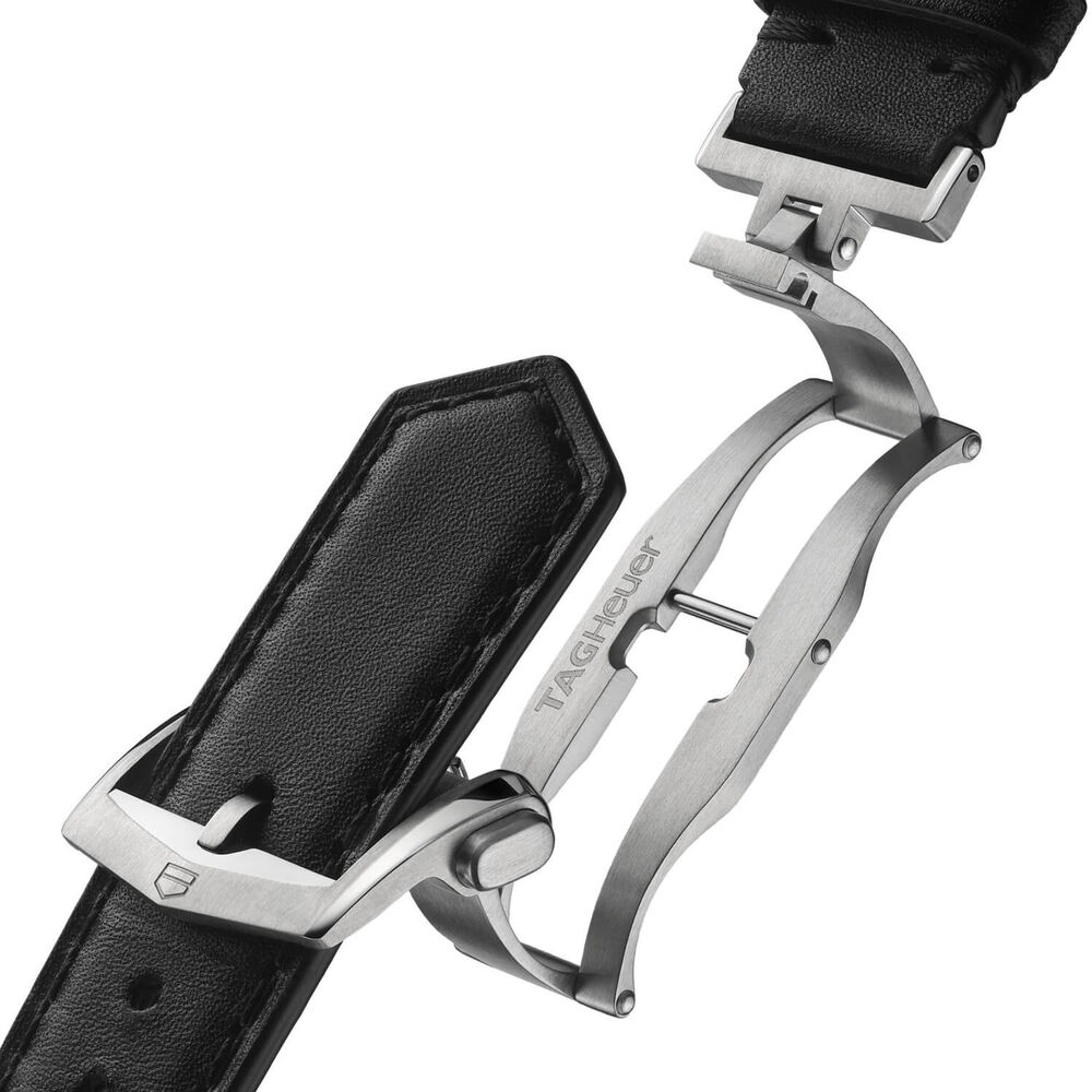 TAG Heuer Monaco Chronograph 39mm Blue Dial Black Leather Strap Watch