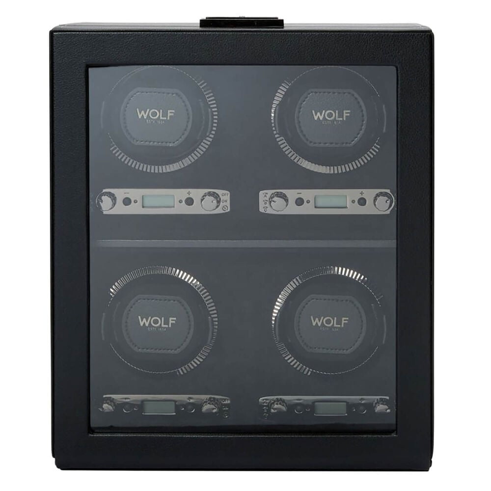 WOLF British Racing 4 Piece Black Watch Winder