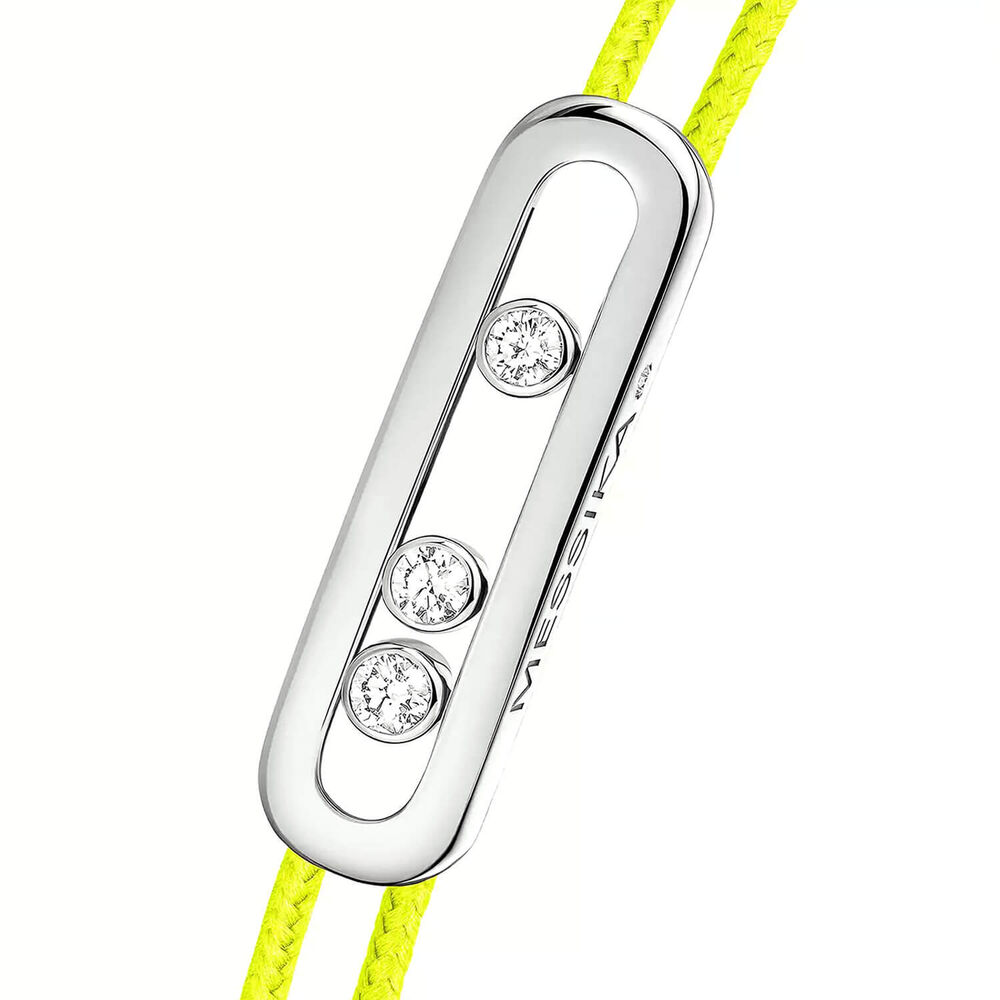 Messika Care(s) White Gold 0.09ct Diamond Yellow Cord Bracelet image number 2