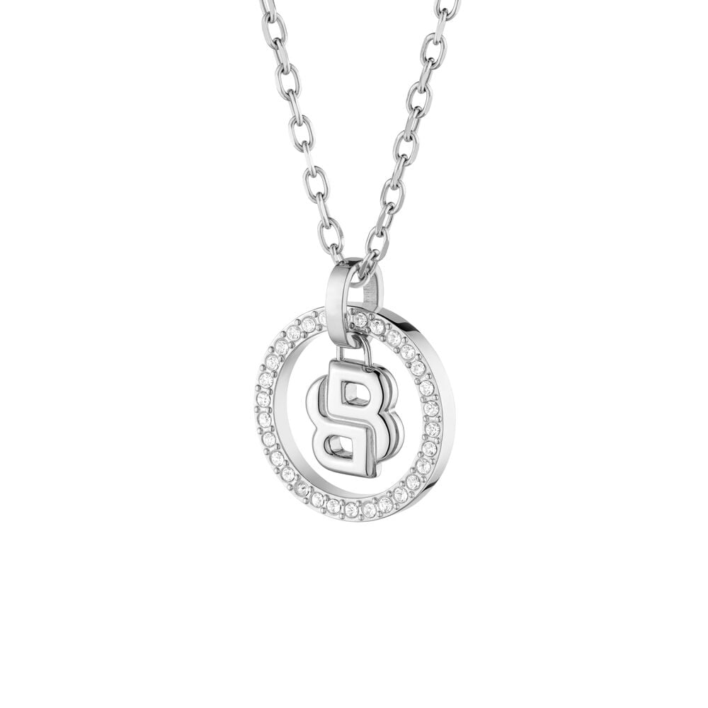 BOSS Double B Divine Silver Tone Stainless Steel Necklace image number 1