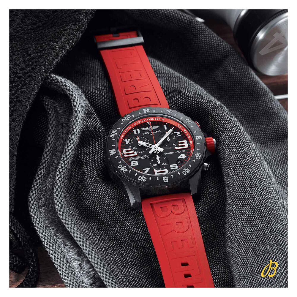 Breitling Endurance Pro Ironman 44mm Red Breitlite Rubber Strap Watch image number 8