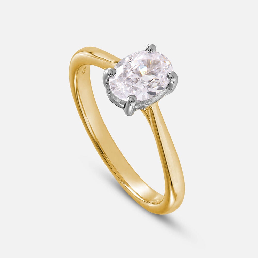 Prism 9ct Yellow Gold 0.50ct Oval Diamond Solitaire Ring
