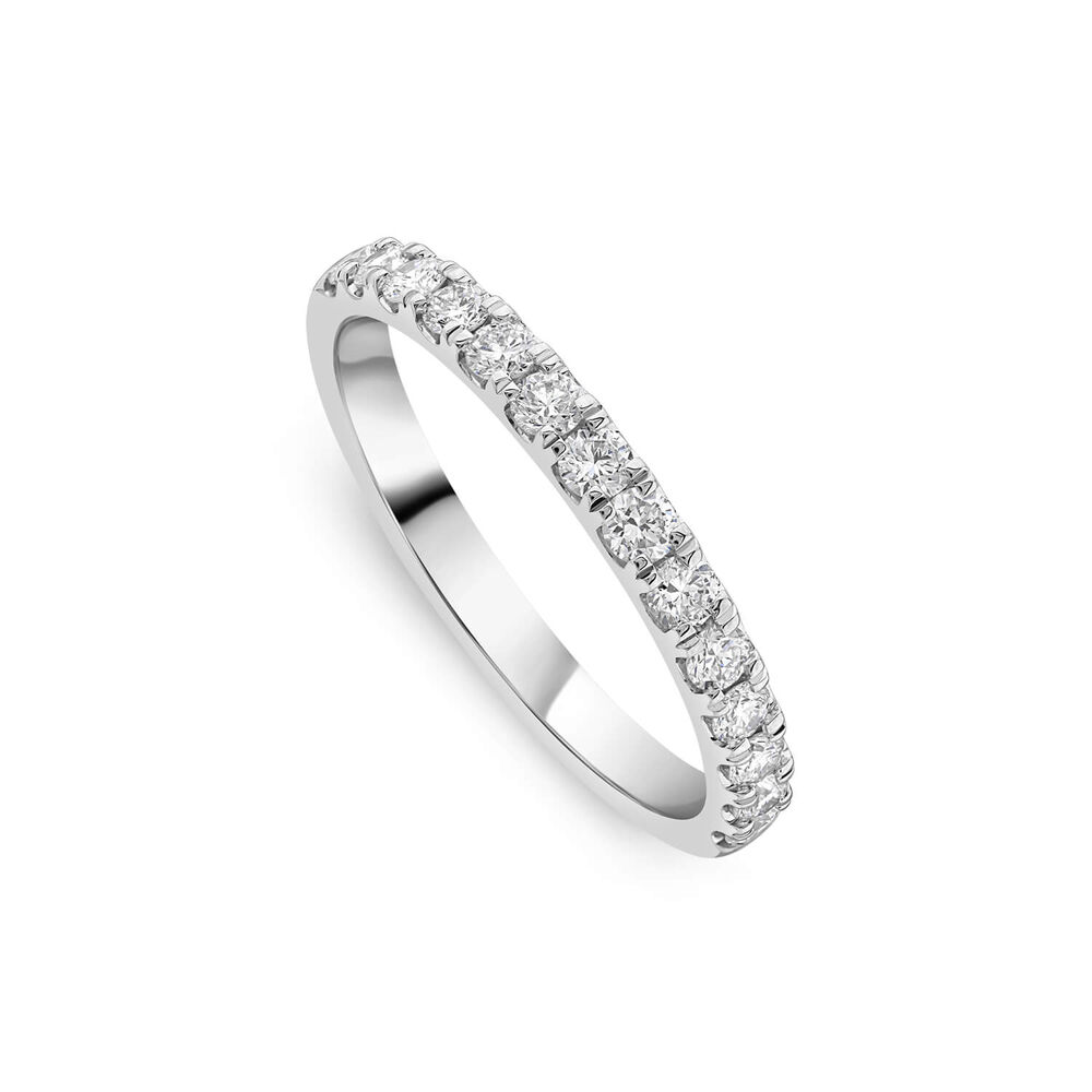 Born Platinum 0.40ct Lab Grown Split Claw Diamond Wedding Ring image number 0