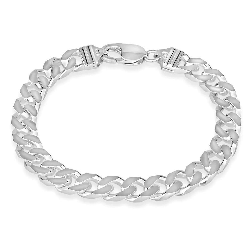 Gents Sterling Silver Curb Link Bracelet image number 0