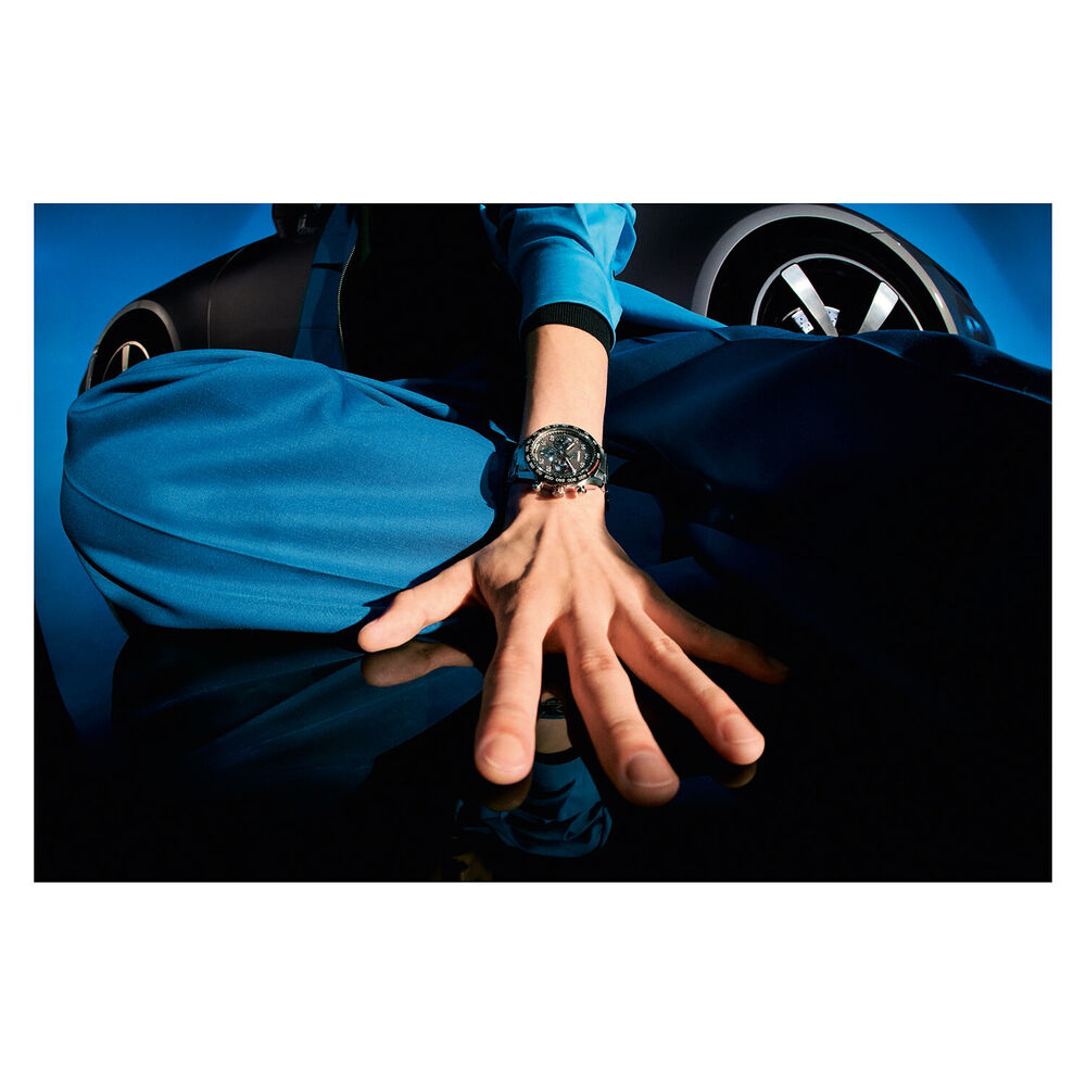 TAG Heuer Carrera Chronograph x Porsche 44mm Black Dial & Bezel Stainless Steel Bracelet Watch image number 6