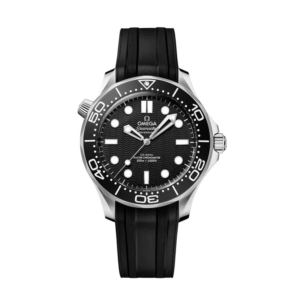 OMEGA Seamaster Diver 300M 42mm Black Dial Rubber Strap Watch image number 0
