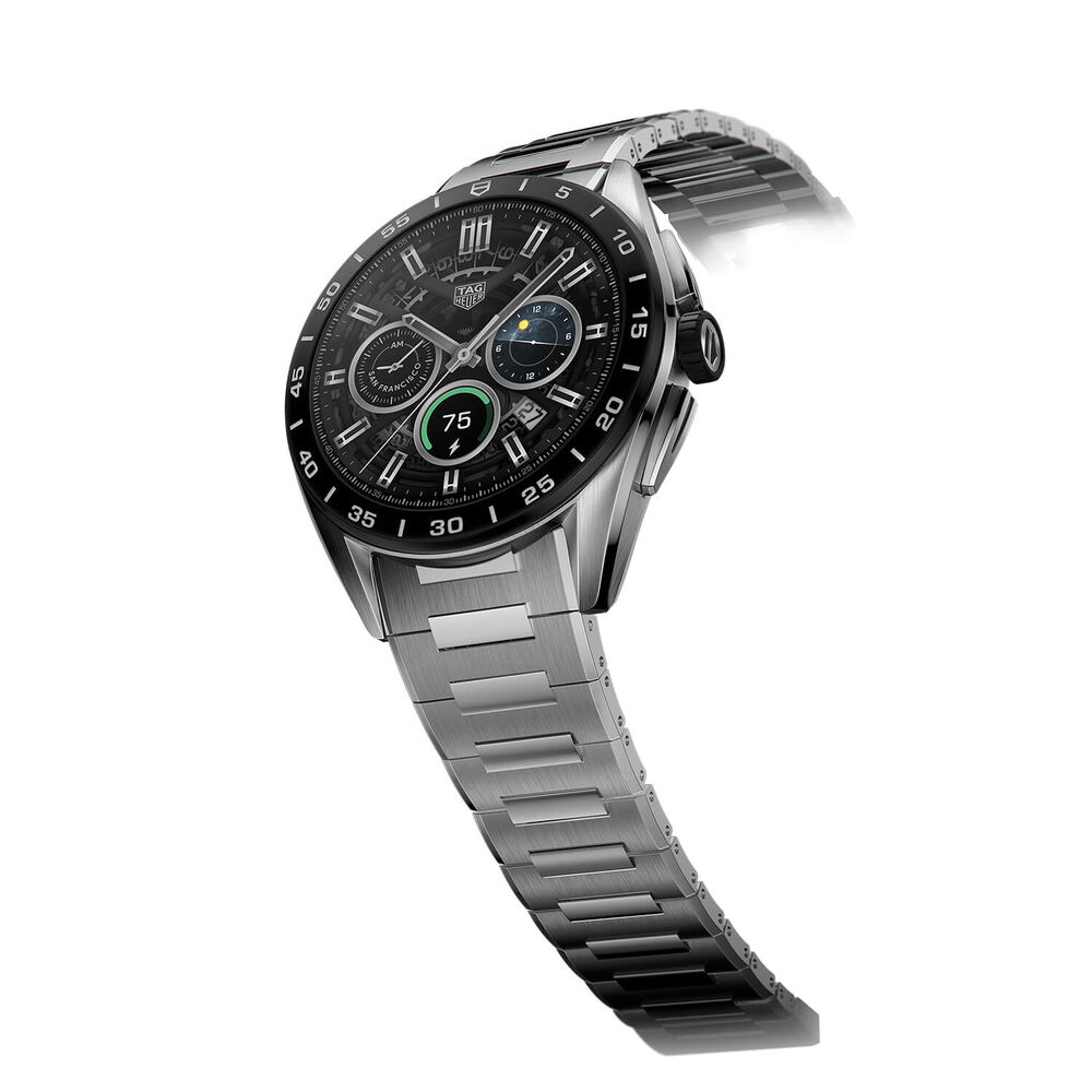 TAG Heuer Connected Calibre E4 45mm Dial Touch Screen Stainless Steel Bracelet Watch image number 3