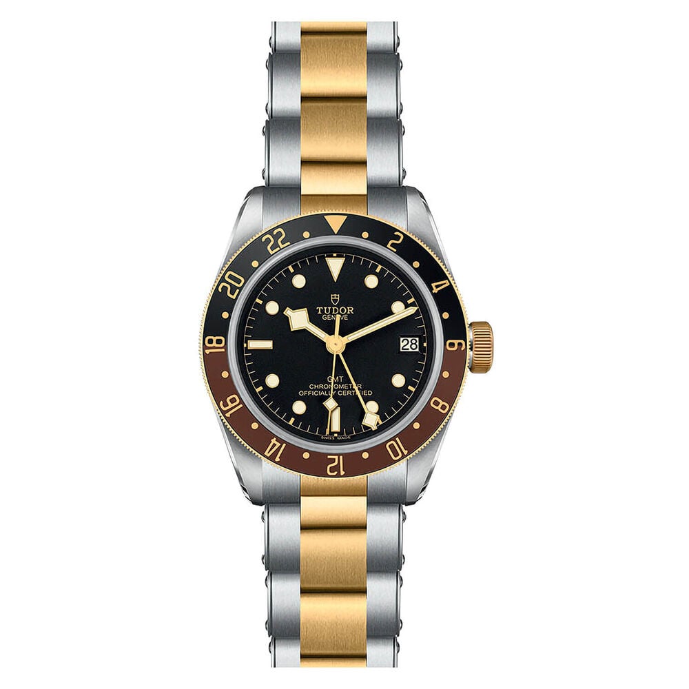 Tudor Black Bay GMT 41mm Automatic Steel Case Black Dial PVD Bracelet Watch
