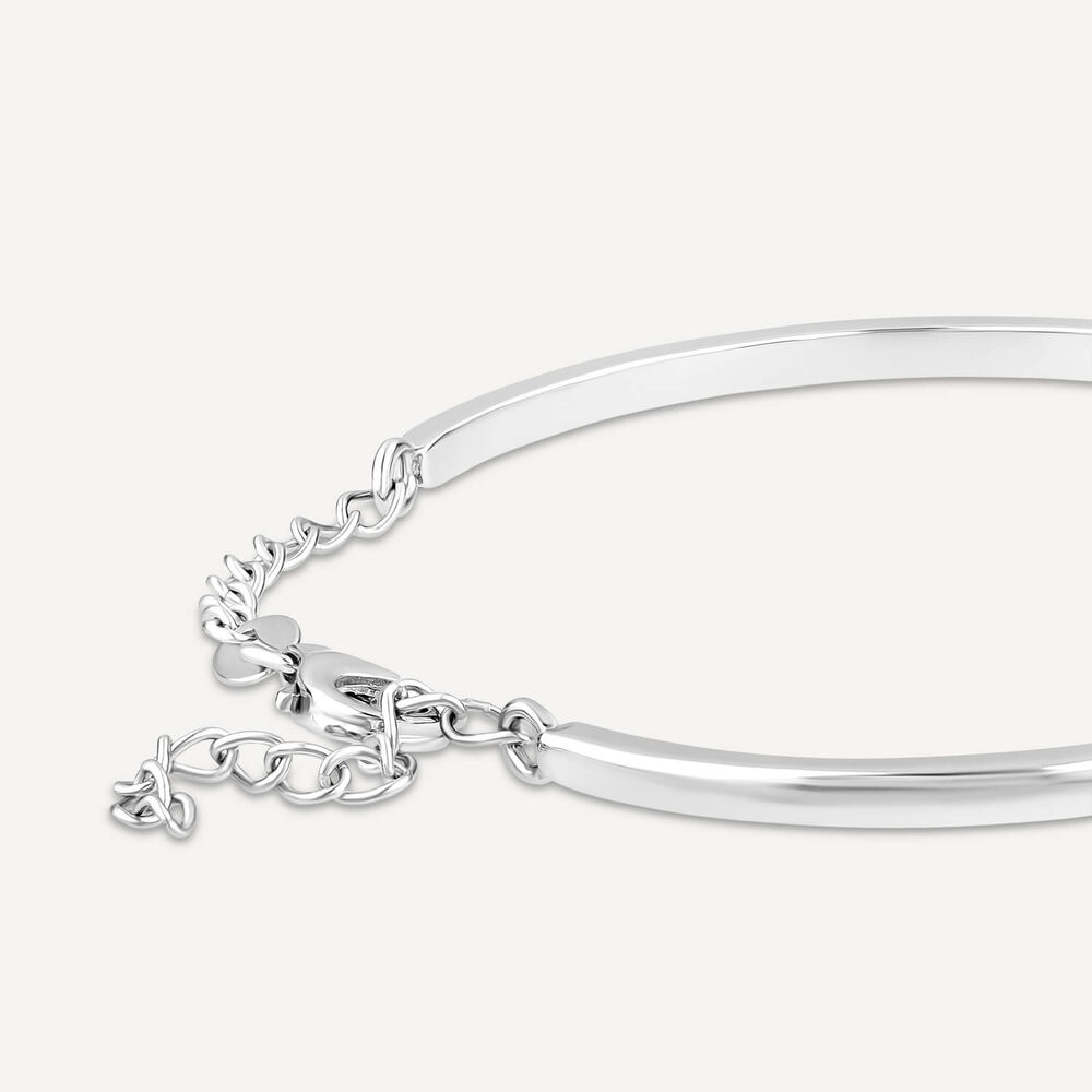 Sterling Silver Cubic Zirconia 3 Loop Bangle image number 4