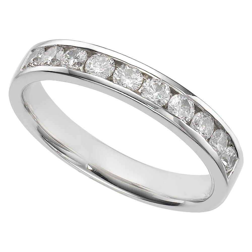 Platinum 0.50 carat diamond eternity ring