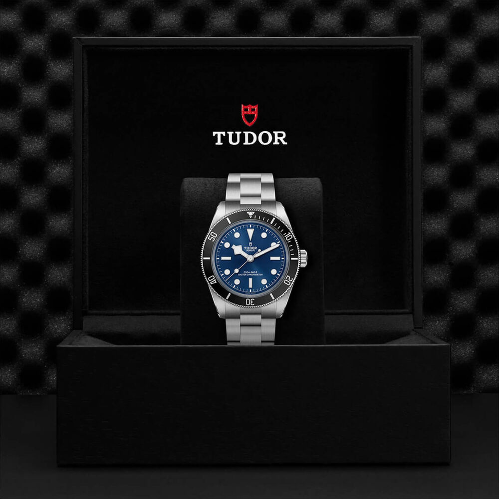 TUDOR Black Bay 68 43mm Blue Dial Steel Three-Link Bracelet Watch image number 4