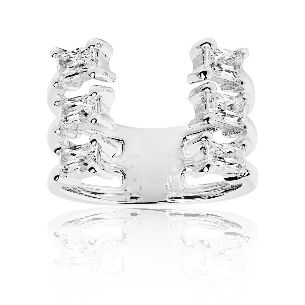 Sif Jakobs Antella Grande Silver White Cubic Zirconia Ring image number 0