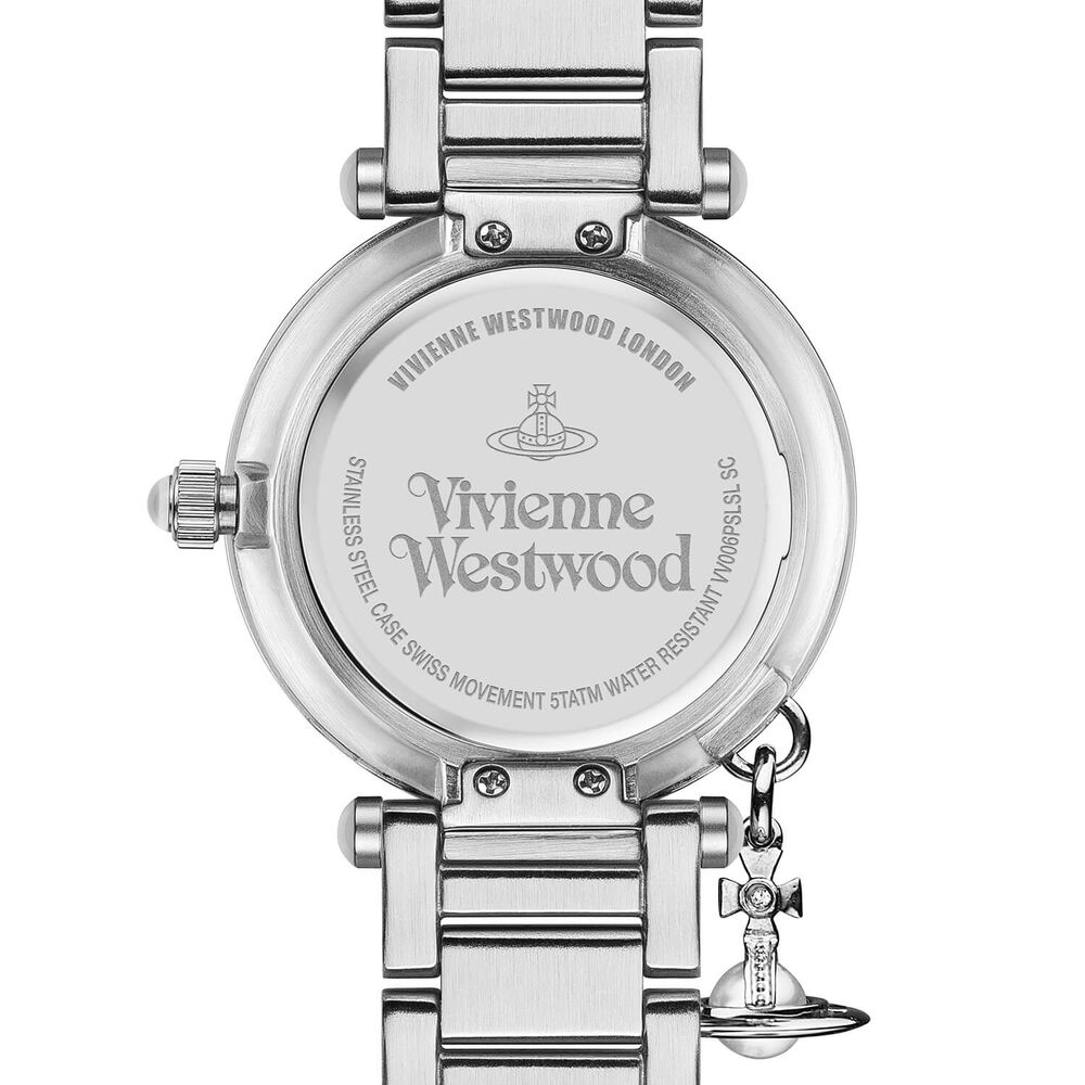 Vivienne Westwood Mother Orb 32mm White Mother of Pearl Dial Steel Bracelet Watch image number 5