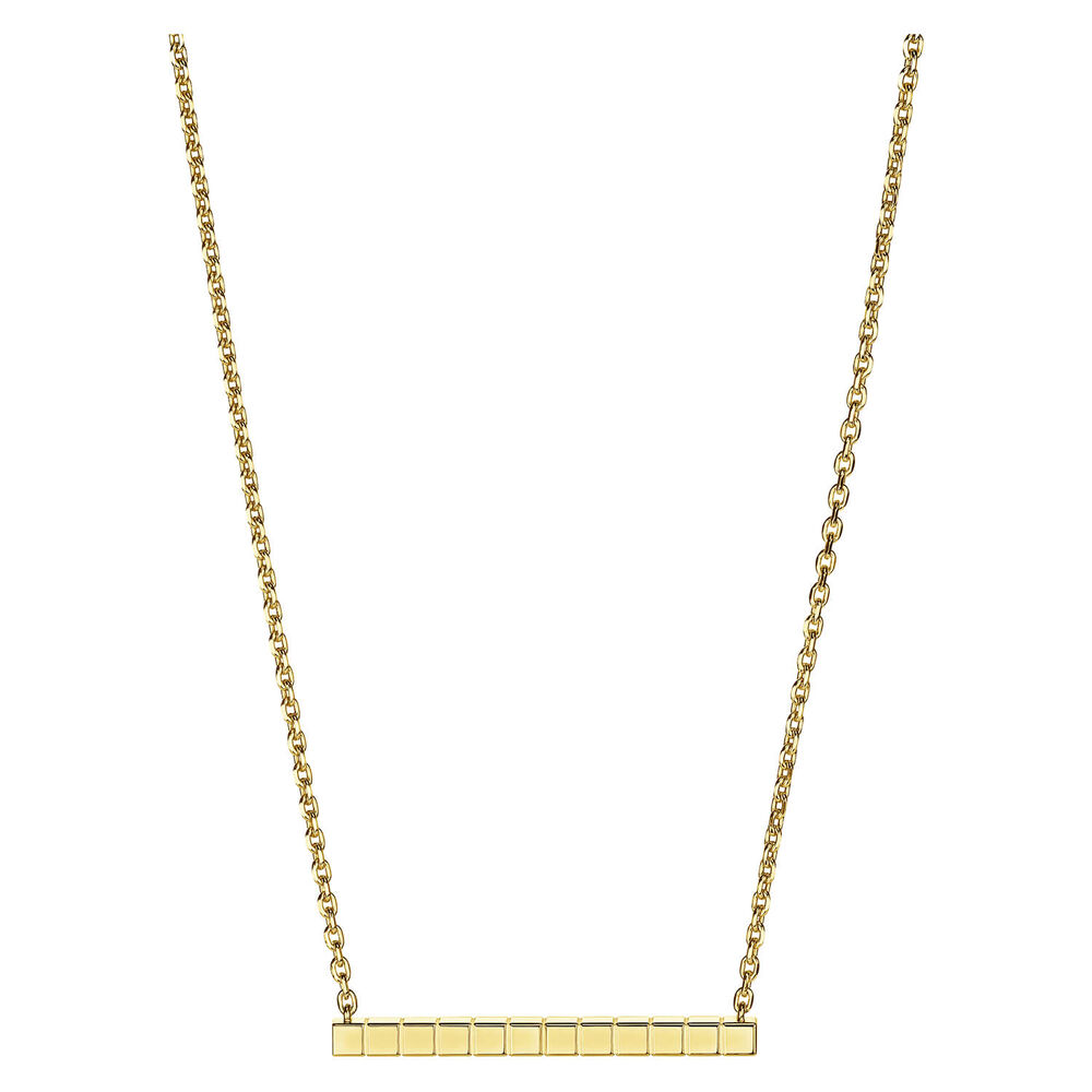 Chopard Ice Cube Yellow Gold Plain Thin Necklace image number 0