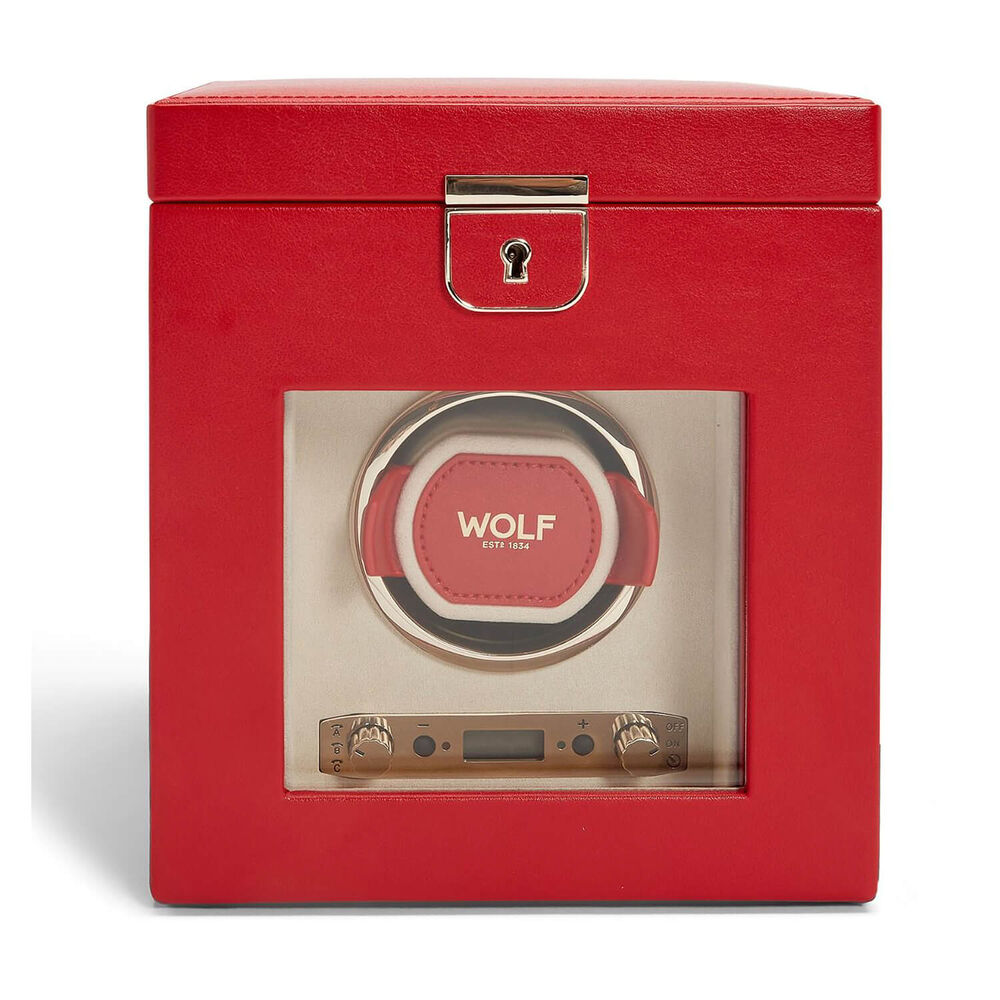 WOLF PALERMO Single Red Watch Winder image number 0