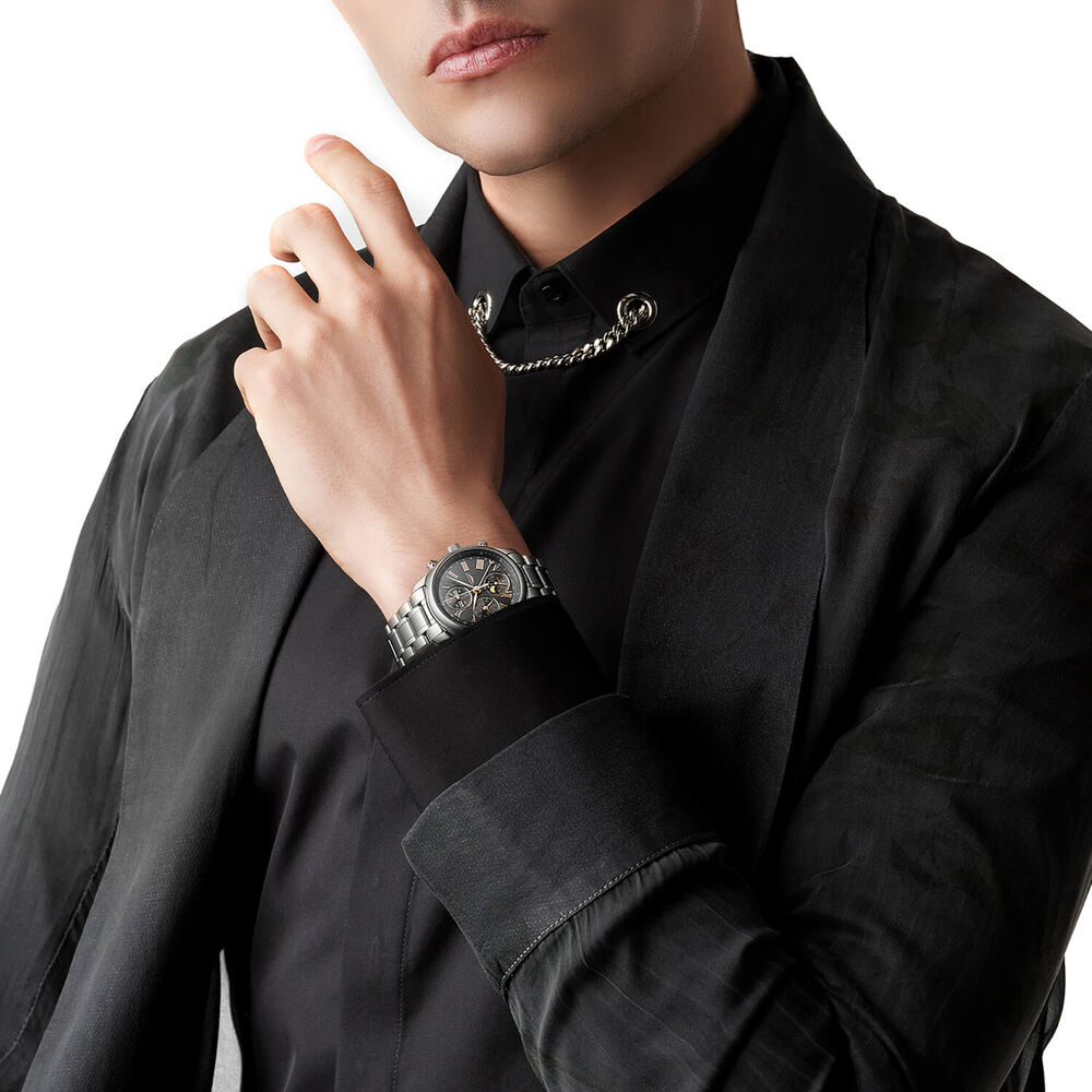 Longines Master Collection Collection 40mm Anthracite Dial Silver Steel Bracelet Watch image number 5