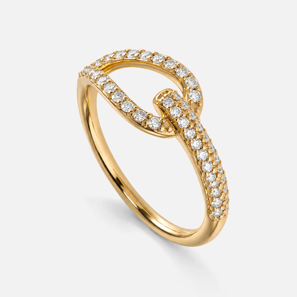 Born Contour 9ct Yellow Gold 0.32ct Lab Grown Diamond Open Loop Ring